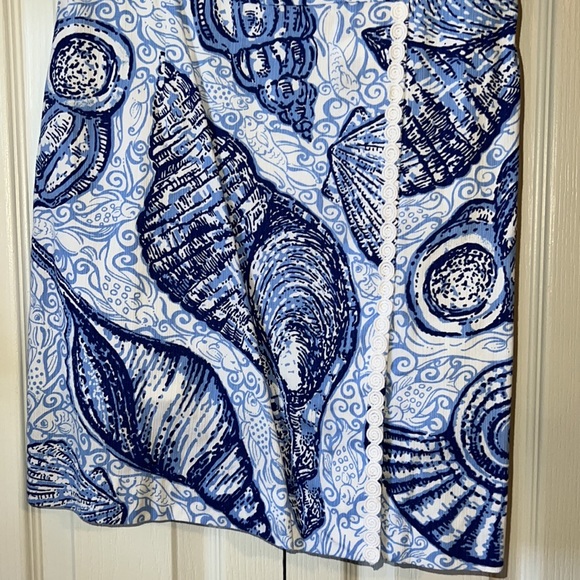 Lilly Pulitzer Jesse Skort Romper In Blue Seashell 0 - Picture 3 of 8